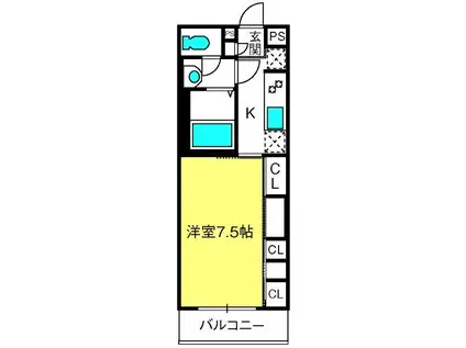リブリ・ピーノ東川口(1K/1階)の間取り写真