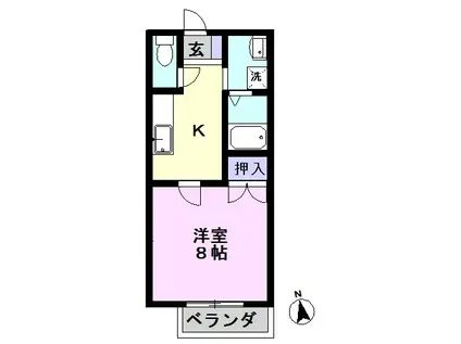 グランクラージュ(1K/1階)の間取り写真