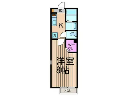 第7グリーンハイツ(1K/1階)の間取り写真