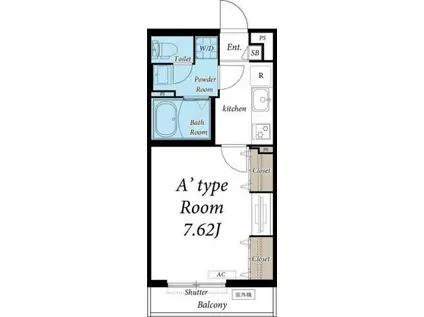 グレイス大船II(1K/1階)の間取り写真