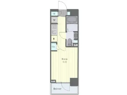 グランカーサ市川国府台(1K/5階)の間取り写真