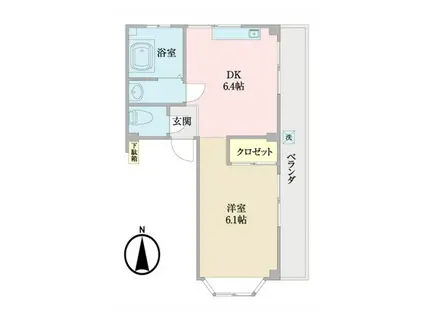 サトウビル(1K/3階)の間取り写真