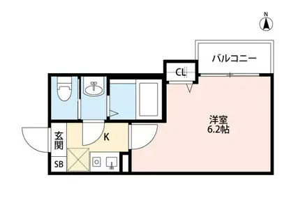 FORTUNATO(1K/2階)の間取り写真