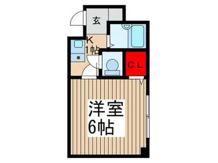 エスケーコート(1K/4階)の間取り写真