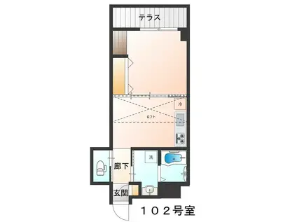 荏原7丁目マンション(1K/1階)の間取り写真
