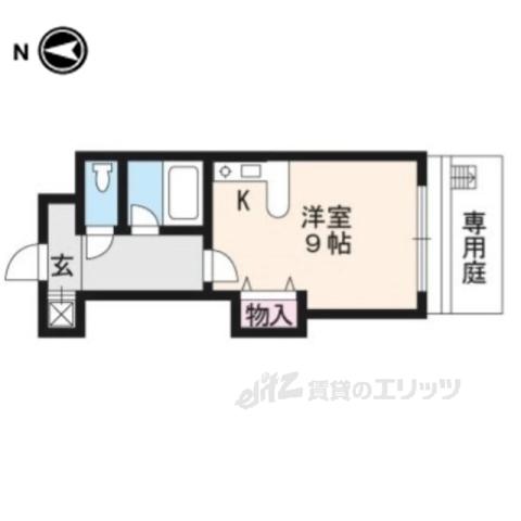 ロイヤルビーブル(ワンルーム/1階)の間取り写真