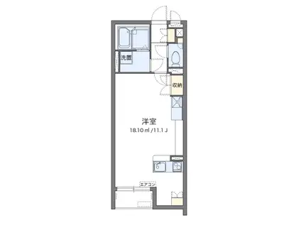 ベルエスポワール秋津(ワンルーム/2階)の間取り写真