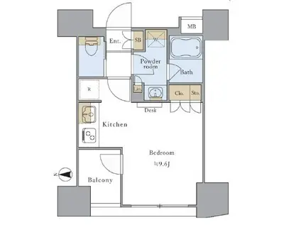 プライマル新中野(ワンルーム/11階)の間取り写真