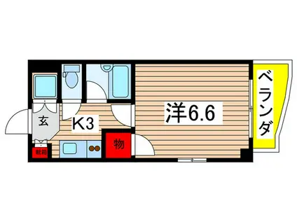 プチメゾン(1K/5階)の間取り写真