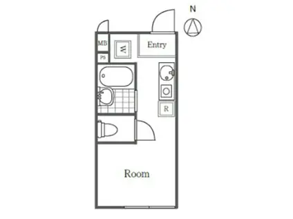 BOASORTE大森中(ワンルーム/1階)の間取り写真
