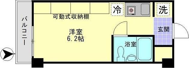 ヒルズ駒場東大前(ワンルーム/7階)の間取り写真