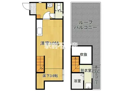 MAISONETIC ADVANCE 伊(ワンルーム/2階)の間取り写真
