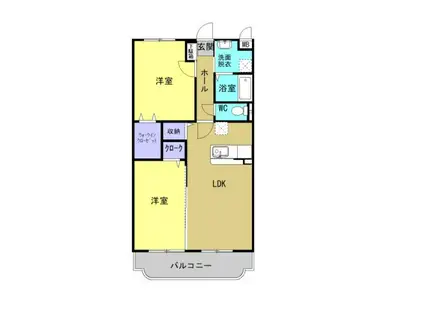 ファミーユ(2LDK/2階)の間取り写真