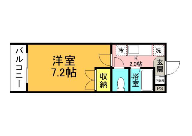 大宮KTビル(1K/3階)の間取り写真