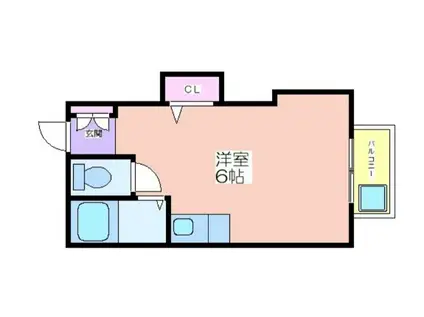 イーズマンションV(ワンルーム/4階)の間取り写真