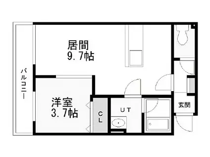 VIVRE NOPPORO(1LDK/3階)の間取り写真