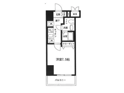 アイル東京向島(1K/11階)の間取り写真