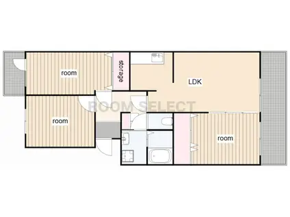 第六サンハイツ大森(3LDK/4階)の間取り写真