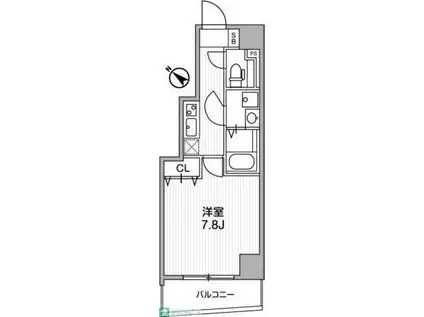 ルネサンスコート京成曳舟(1K/6階)の間取り写真