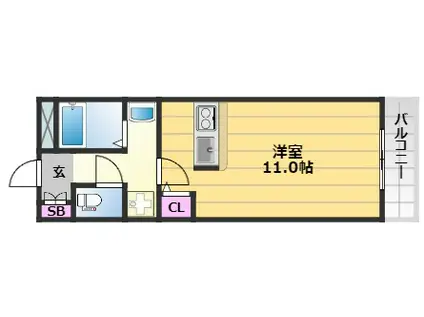 イズミ82(ワンルーム/10階)の間取り写真