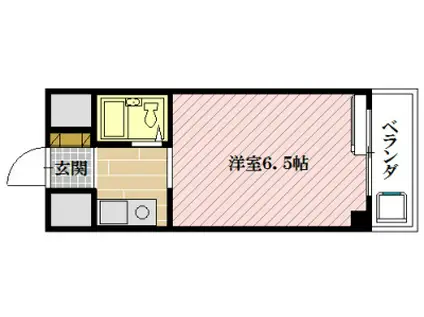 モリタハイツ(1K/3階)の間取り写真