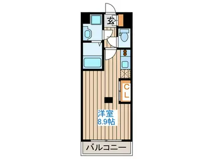 メルシャトレ宮城野(ワンルーム/3階)の間取り写真