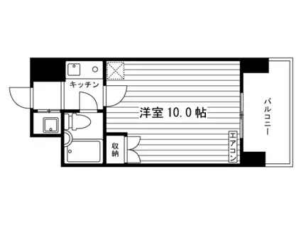 武本ビル(1K/2階)の間取り写真