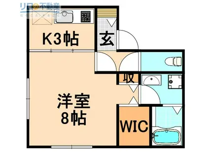 アビタシオンITAMI(1K/2階)の間取り写真