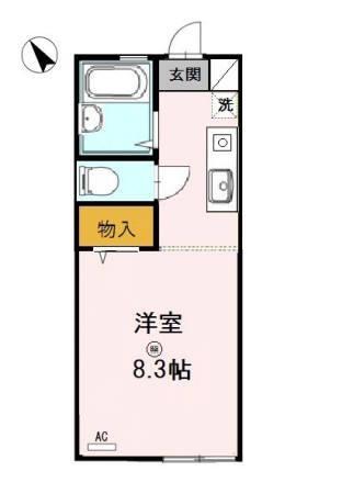 佐藤ハイツ(ワンルーム/1階)の間取り写真