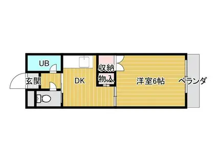 プレジデントハウスII(1DK/5階)の間取り写真