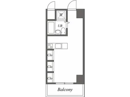 ウィンベルソロ大森第2(ワンルーム/3階)の間取り写真