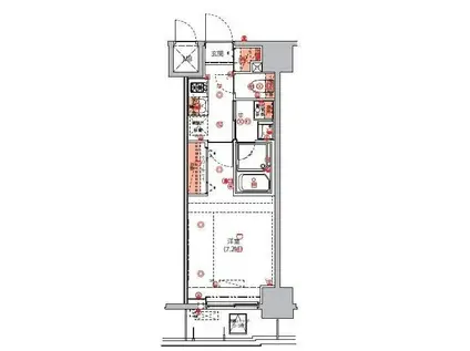 ハーモニーレジデンス東京イーストコア004(1K/3階)の間取り写真