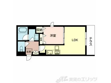 シャーメゾン WELINA(1LDK/1階)の間取り写真