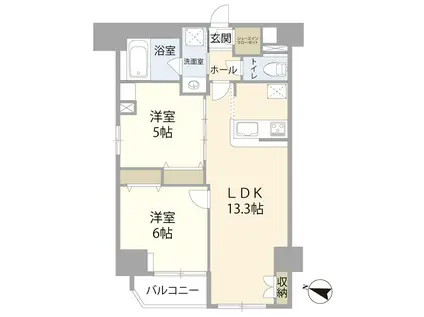 プレセダンヒルズ文京本駒込(2LDK/10階)の間取り写真