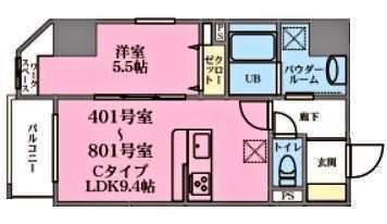 IL PRIMO KISOYA(1LDK/7階)の間取り写真
