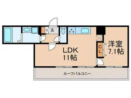 GRAN PASEO文京小日向(1LDK/4階)の間取り写真