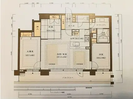 リーベンデール西岡(3LDK/1階)の間取り写真