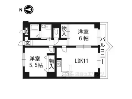 フィエスタヴィラ(2LDK/2階)の間取り写真