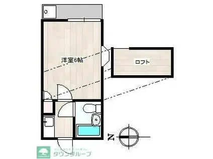 ネコパレス235(1K/1階)の間取り写真