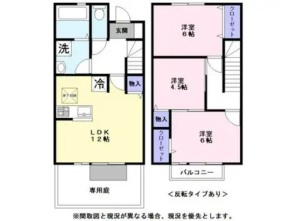 ラガータウン(3LDK/1階)の間取り写真