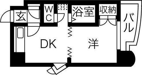 エンドレス三井北16条(1DK/5階)の間取り写真