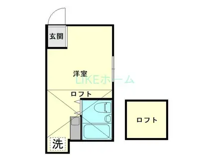 ケリー西船(ワンルーム/1階)の間取り写真