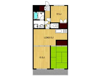 クレッシェンド中川(3LDK/2階)の間取り写真