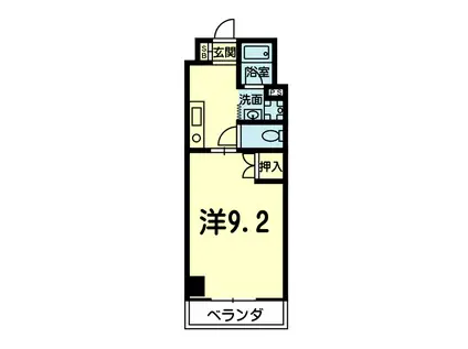 あふれかHOUSE(1K/4階)の間取り写真
