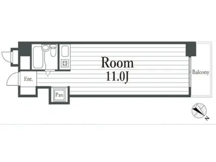 コスモ東神奈川(ワンルーム/1階)の間取り写真
