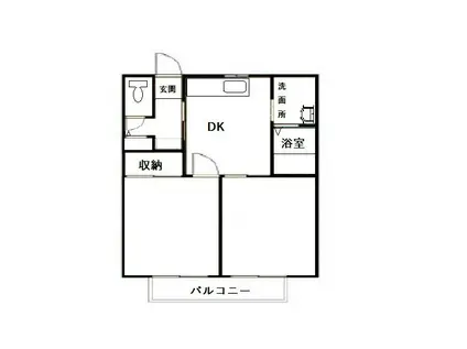 カターラ(2LDK/1階)の間取り写真