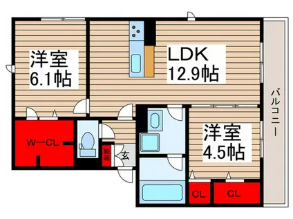 グランドサファイア(2LDK/3階)の間取り写真