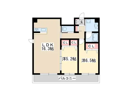 リブリ・TOYA(1K/3階)の間取り写真