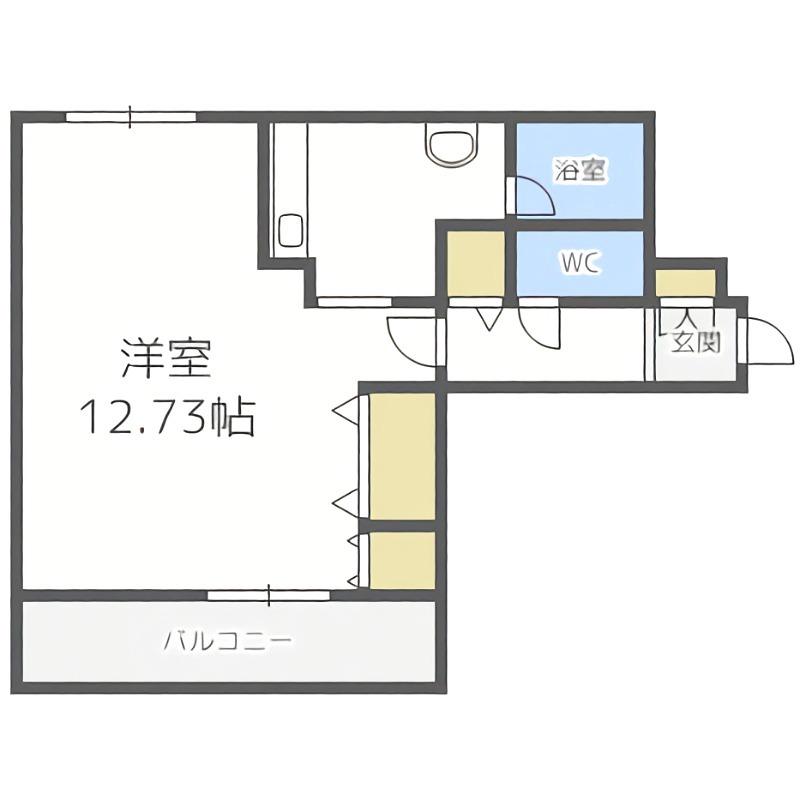 MODULOR南円山(1K/3階)の間取り写真