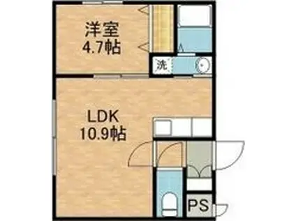 G DREAM(1LDK/3階)の間取り写真